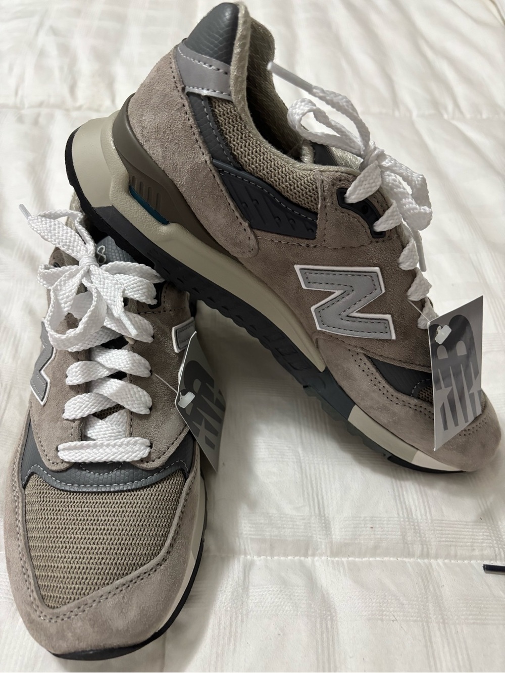 NEW! NB998 Grey Suede & Mesh Sneakers size 7.5 women or 6 mens
